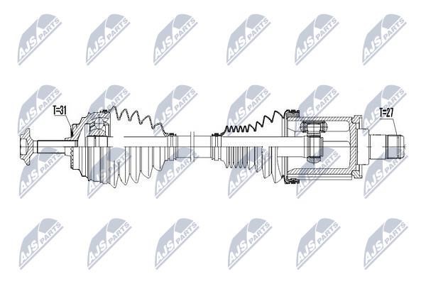 Drive shaft left NTY NPW-BM-049
