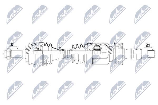 NTY Drive shaft right – price [object Object] PLN
