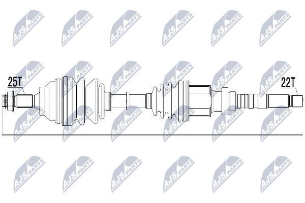 NTY Drive shaft right – price 198 PLN