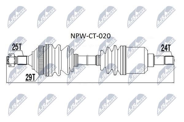 NTY NPW-CT-020 Drive shaft left NPWCT020