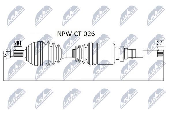NTY Drive shaft right – price [object Object] PLN
