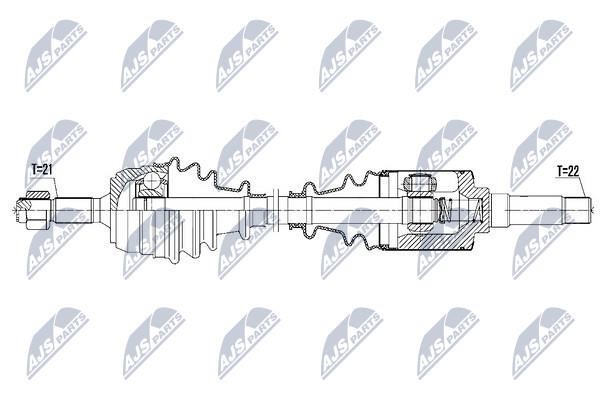NTY NPW-CT-067 Drive shaft right NPWCT067