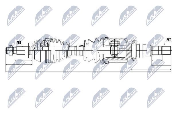 NTY Drive shaft right – price [object Object] PLN
