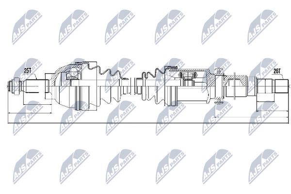 NTY Drive shaft right – price [object Object] PLN