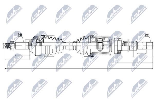 NTY Drive shaft right – price [object Object] PLN