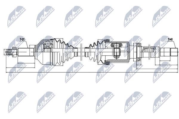 NTY Drive shaft right – price 348 PLN
