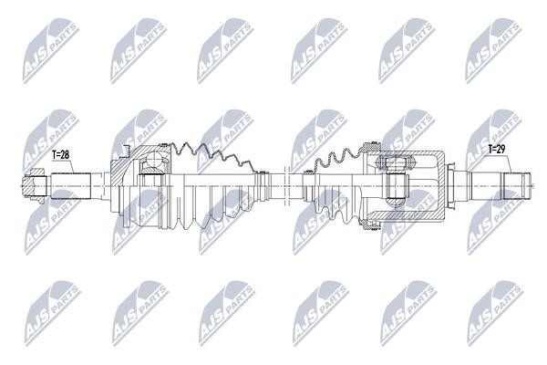 Drive shaft left NTY NPW-FR-088