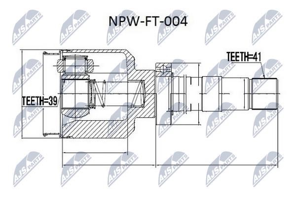 NTY NPW-FT-004 CV joint NPWFT004