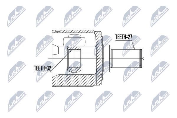 Constant Velocity Joint (CV joint), inner left, set NTY NPW-HD-046