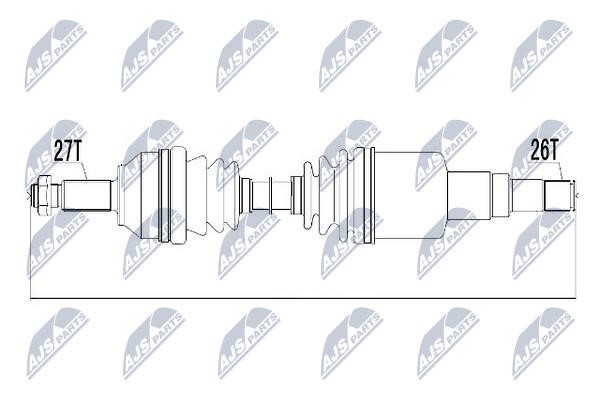 Drive shaft left NTY NPW-JG-000