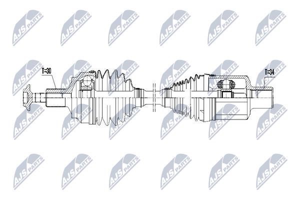 Drive shaft left NTY NPW-ME-060