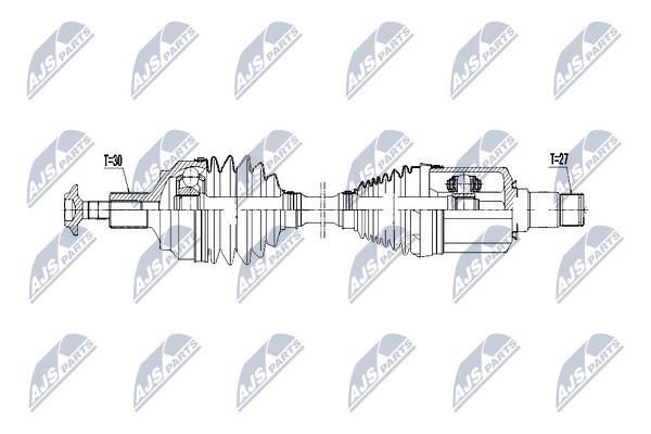 Drive shaft right NTY NPW-ME-061