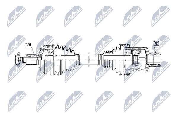 NTY Drive shaft left – price [object Object] PLN
