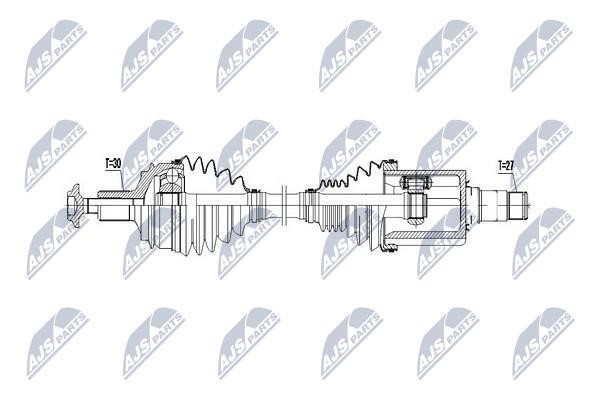 Drive shaft right NTY NPW-ME-071
