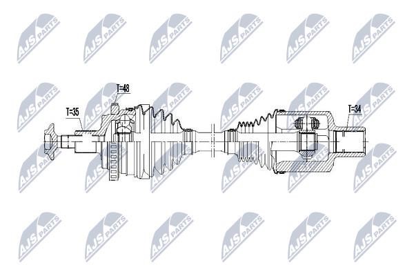 Drive shaft left NTY NPW-ME-073