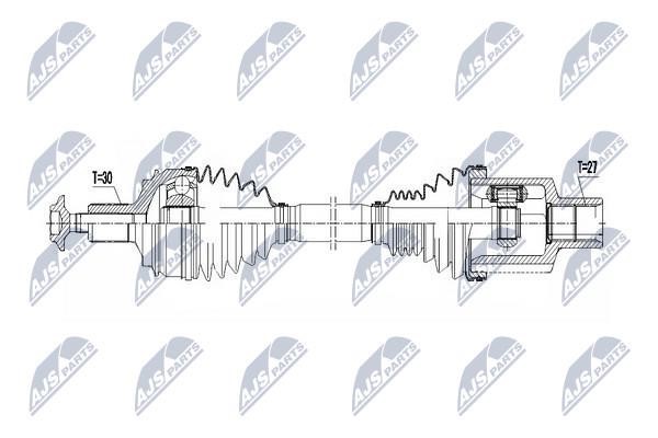 Drive shaft left NTY NPW-ME-075