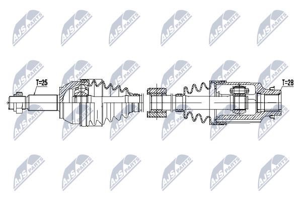 NTY Drive shaft right – price 225 PLN