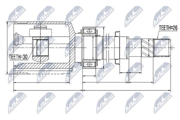 NTY Constant Velocity Joint (CV joint), internal – price 143 PLN
