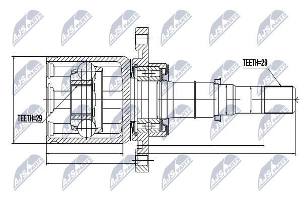 Constant Velocity Joint (CV joint), internal NTY NPW-NS-045