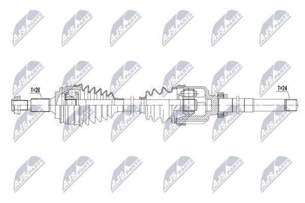 NTY Drive shaft right – price [object Object] PLN