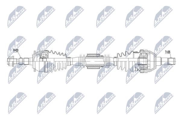 NTY NPW-PL-067 Drive shaft right NPWPL067