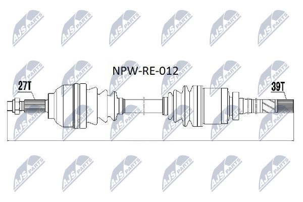 NTY NPW-RE-012 Drive shaft right NPWRE012