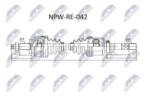NTY Drive shaft right – price 274 PLN