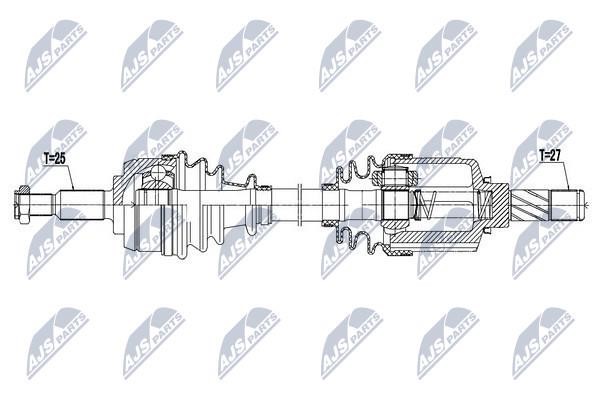 NTY NPW-RE-066 Drive shaft left NPWRE066