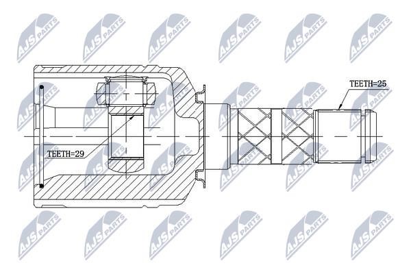 Constant Velocity Joint (CV joint), internal NTY NPW-SB-013