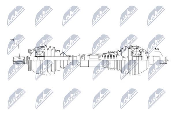 NTY NPW-VV-017 Drive shaft left NPWVV017