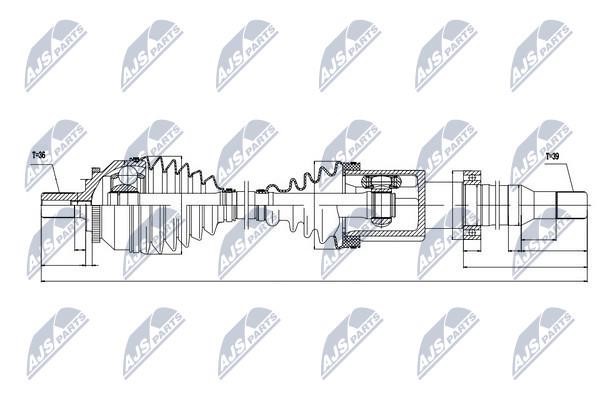 NTY Drive shaft right – price 351 PLN