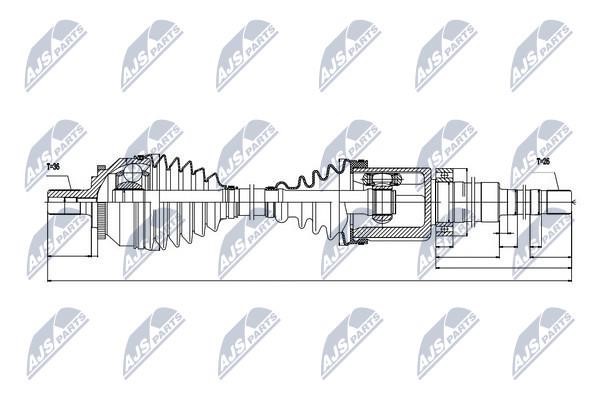 NTY Drive shaft right – price [object Object] PLN