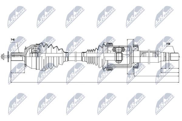 NTY Drive shaft right – price [object Object] PLN