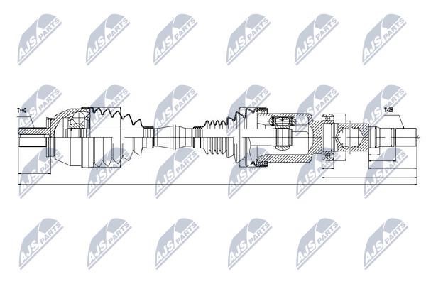 NTY Drive shaft right – price [object Object] PLN