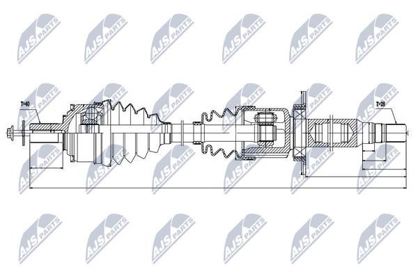 NTY Drive shaft right – price [object Object] PLN