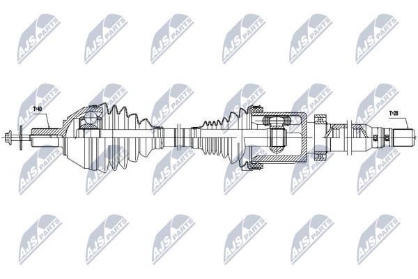 NTY Drive shaft right – price [object Object] PLN