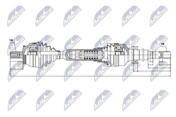 NTY Drive shaft right – price [object Object] PLN