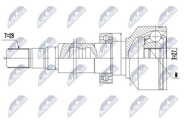 Constant Velocity Joint (CV joint), internal NTY NPW-VV-096