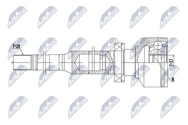 Constant Velocity Joint (CV joint), internal NTY NPW-VV-102