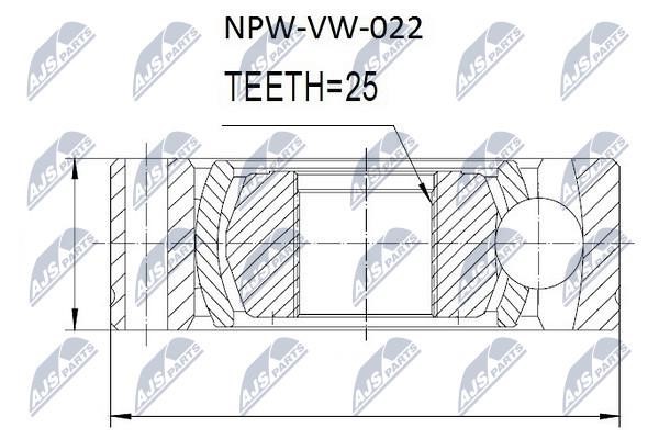 NTY NPW-VW-022 CV joint NPWVW022