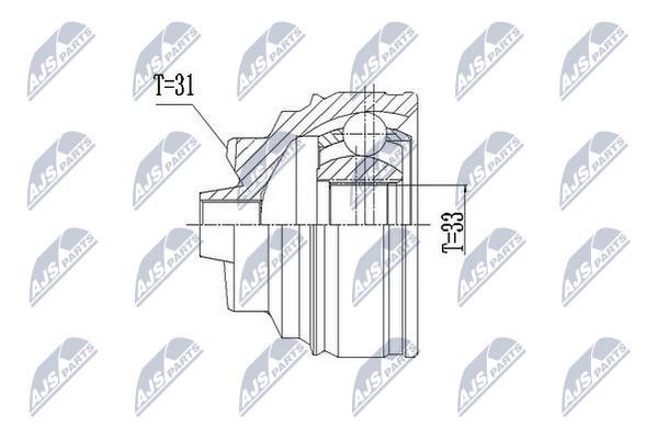 Constant velocity joint (CV joint), outer, set NTY NPZ-BM-011