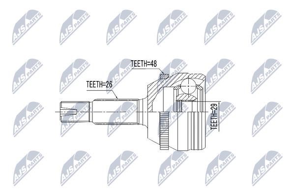 Constant velocity joint (CV joint), outer, set NTY NPZ-TY-098
