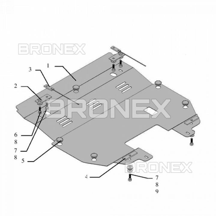 Bronex 101.0068.00 Engine protection Bronex standard 101.0068.00 for Volvo XC90 I (radiator, gear box) 101006800