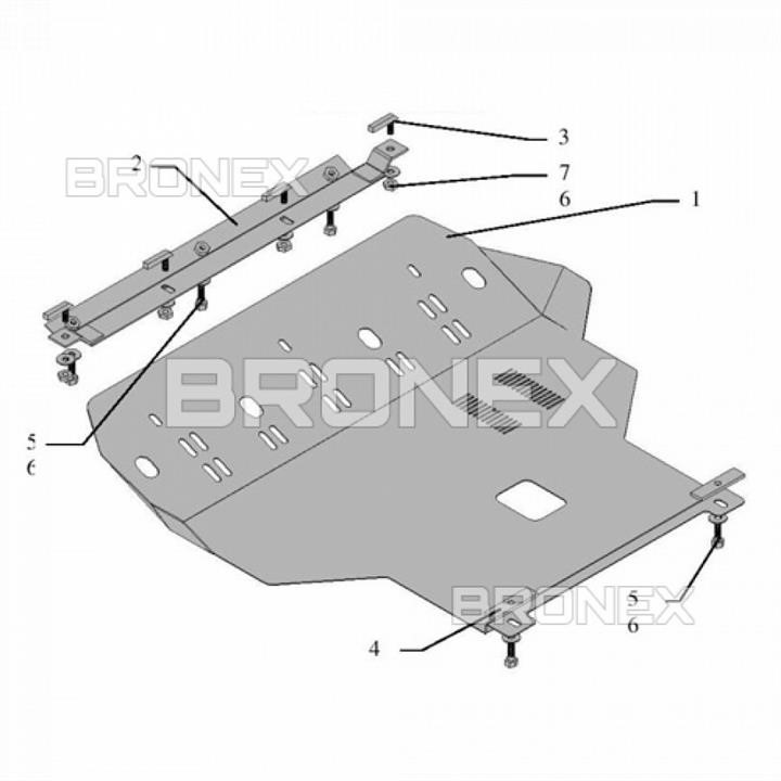 Bronex 101.0081.00 Engine protection Bronex standard 101.0081.00 for Chery Amulet (radiator, gear box) 101008100