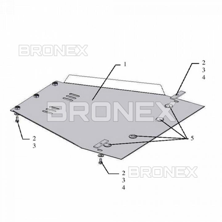 Bronex 101.0168.00 Gearbox protectionBronex standard 101.0168.00 for Great Wall Safe 101016800