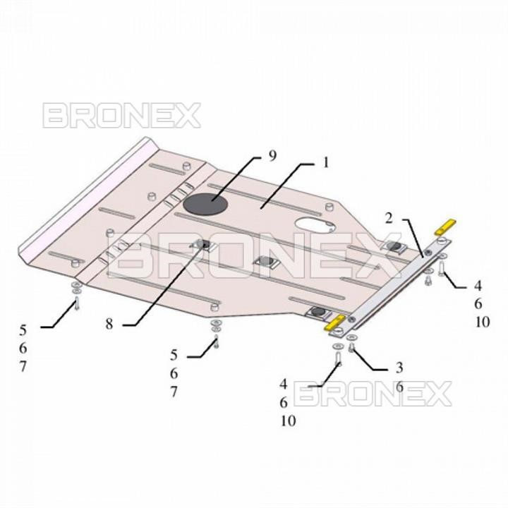Bronex 101.0192.00 Engine protection Bronex standard 101.0192.00 for Suzuki SX-4 Classic (radiator, gear box) 101019200