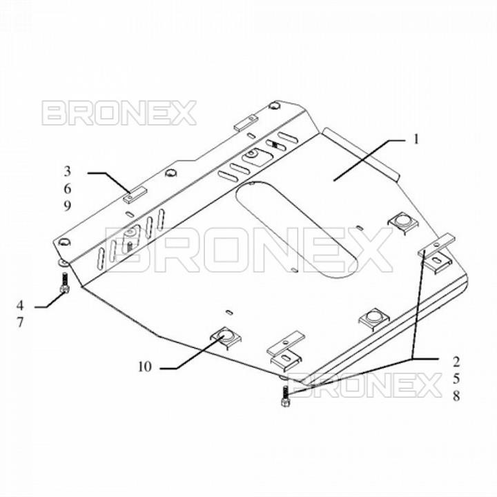 Bronex 101.0212.00 Engine protection Bronex standard 101.0212.00 for Nissan Note (radiator, gear box) 101021200