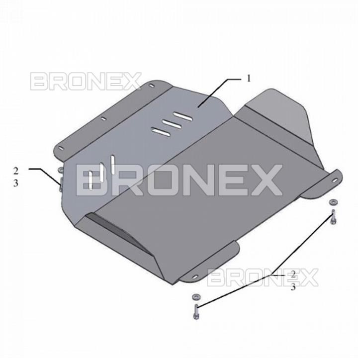 Bronex 101.0225.00 Engine protection Bronex standard 101.0225.00 for Geely CK (radiator, gear box) 101022500