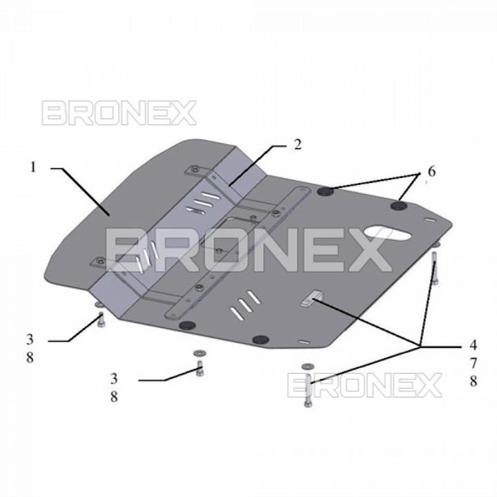 Bronex 101.0228.00 Engine protection Bronex standard 101.0228.00 for Kia Magentis II (radiator, gear box) 101022800