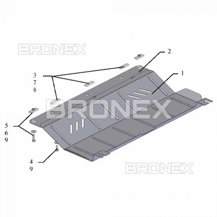 Bronex 101.0234.00 Engine protection Bronex standard 101.0234.00 for Peugeot Expert (radiator, gear box) 101023400
